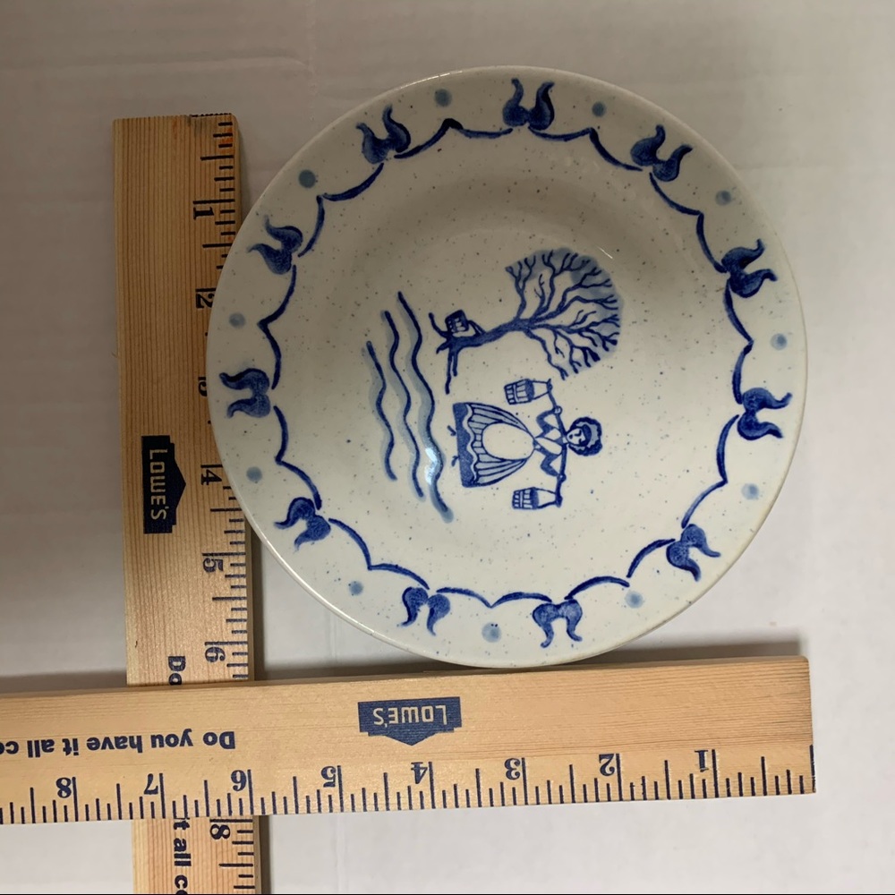 Poppytrail by Metlox Provincial 2 bread plates California made in USA MCM blue - Picture 7 of 8